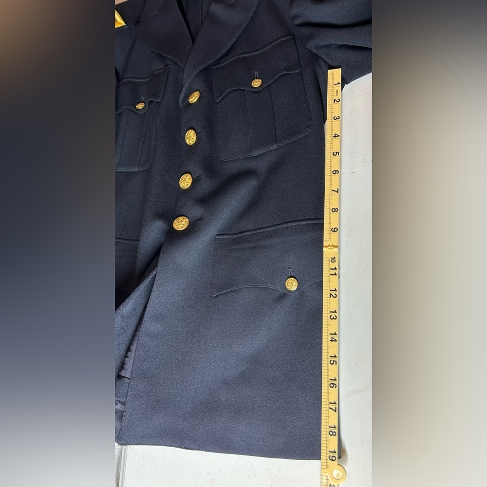 United States Army Navy Blue Officers Jacket Size L Military Urban Uniform - Picture 11 of 14